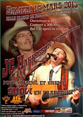 Normandy Country, J.C Harrison, country music, concert, chanteur canadien 