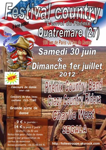 country music, quatremare, eure, festival country, phenix country band, pierre lorry, charlie west, 